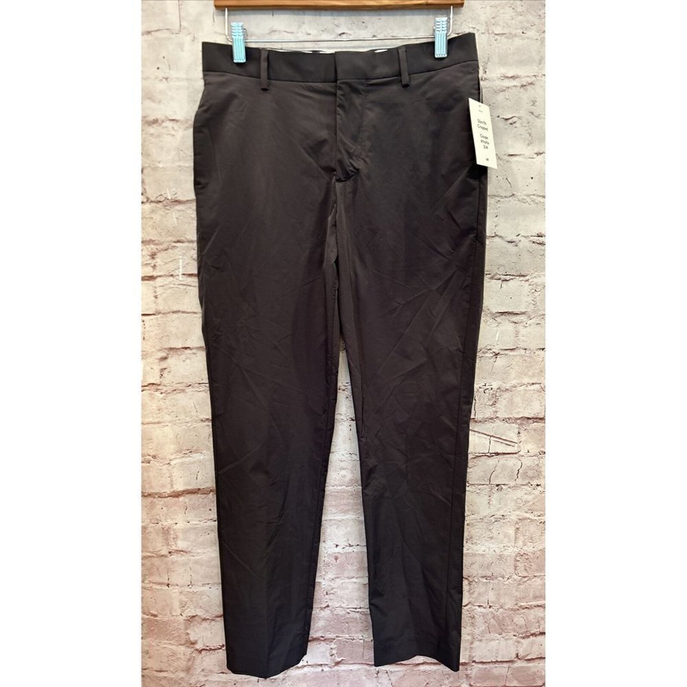 H&M Mens Dress Pants Slim Fit Cropped Size 30R Gray SORONA Agile Flat Front NEW